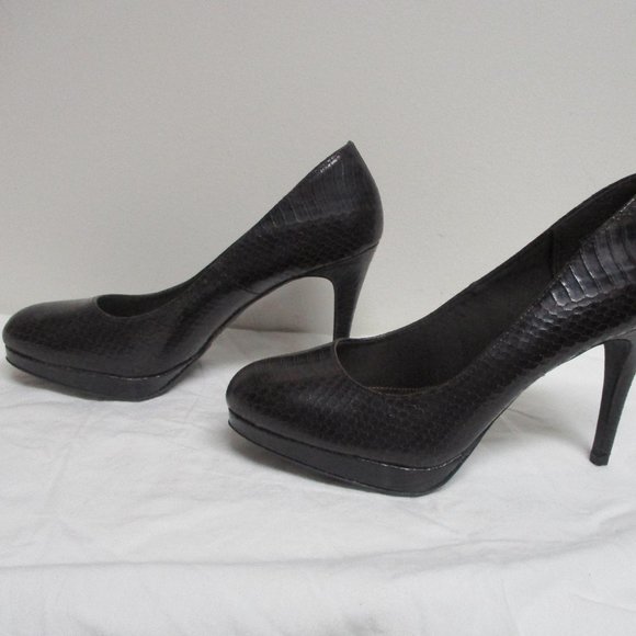 Christian Siriano Dark Brown Snakeskin Pumps sz 8 - Picture 4 of 11